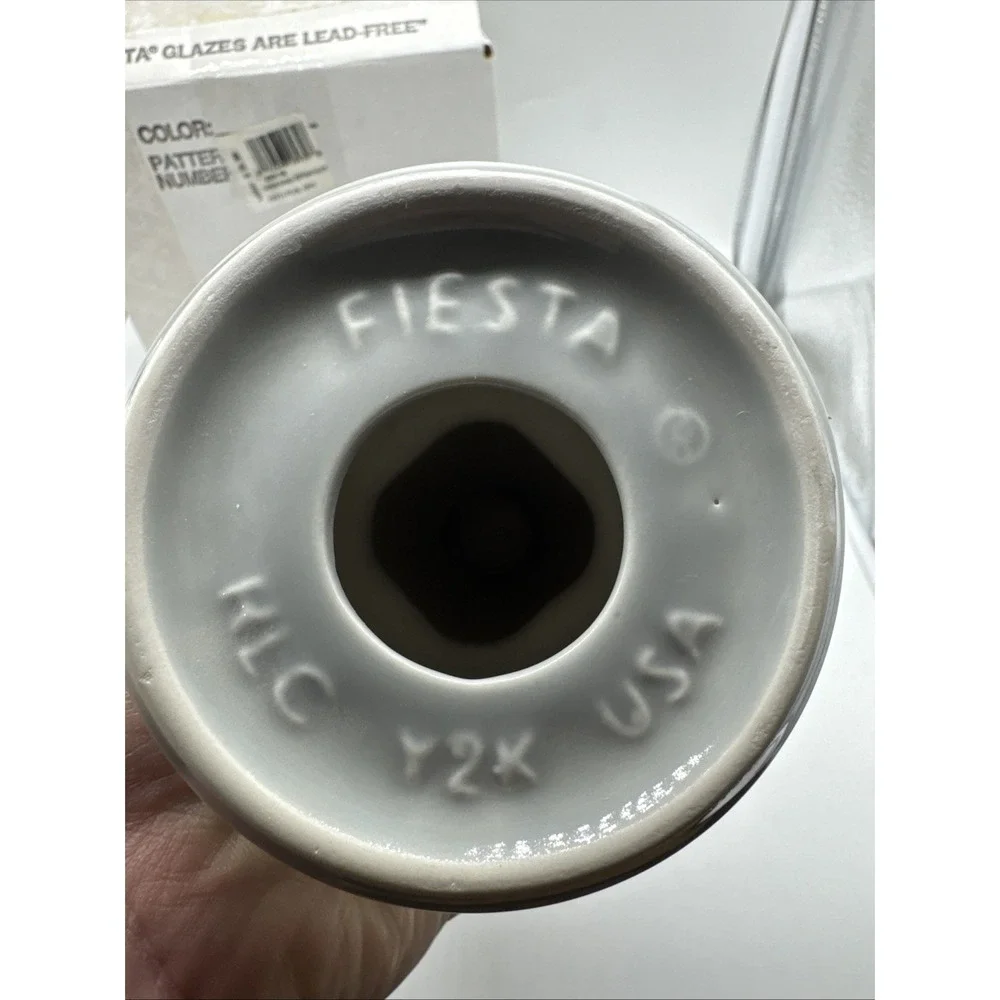 Fiesta  GRAY PEARL TAPERED CANDLE HOLDERS With Box